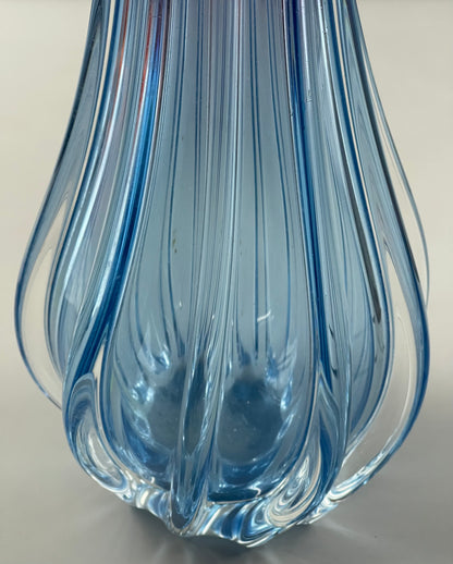 MCM MURANO GLASS VASE LARGE & HEAVY