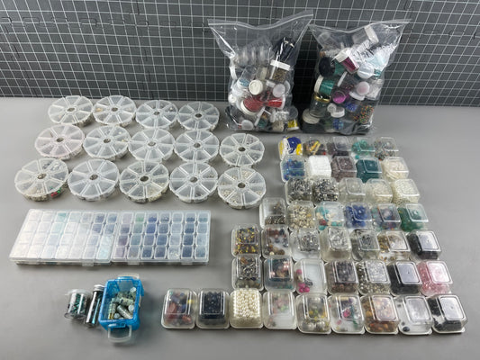 MASSIVE COLLECTION OF BEADS & JEWELRY FINDINGS